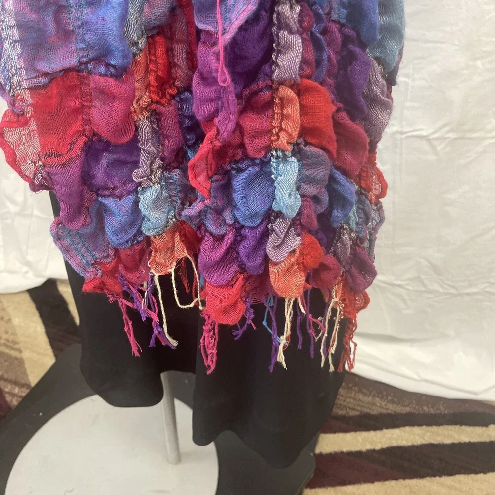 Unbranded Womens Scarf Wrap Multi Color Tassel‎ Edge Approx 15x90